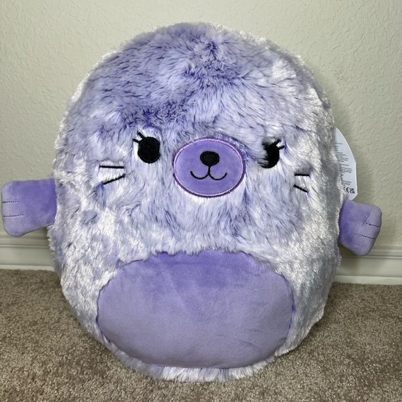 Squishmallows Toys New Ellen The Seal Fuzzamallow Squishmallow